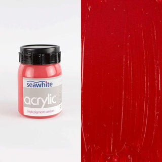Seawhite of Brighton Acrylic Paint 500ml - Cadmium Red