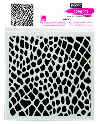 Pebeo Deco Stencil 15 x 15cm Africa Pattern