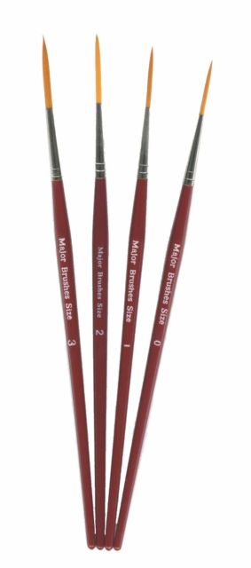Major Brushes Rigger Brush Set of 4