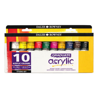 Daler Rowney Graduate Acrylic Paint Selection Set 10 x 38ml