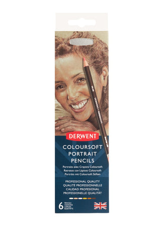 Derwent Coloursoft Pencils Portrait 6 Tin