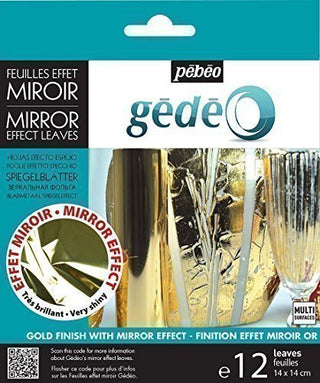 Pebeo Gedeo Mirror Effect Leaves Pack, Gold