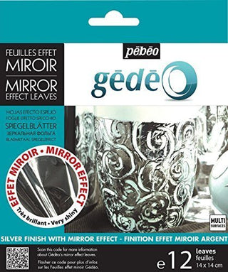 Pebeo Gedeo Mirror Effect Leaves Pack, Silver