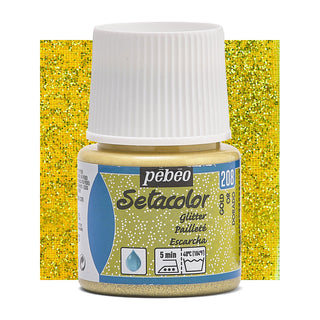 Pebeo Setacolor Light Fabric Paint 45ml - Glitter Gold