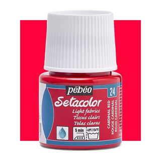 Pebeo Setacolor Light Fabric Paint 45ml - Cardinal Red