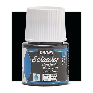 Pebeo Setacolor Light Fabric Paint 45ml - Lacquer Black