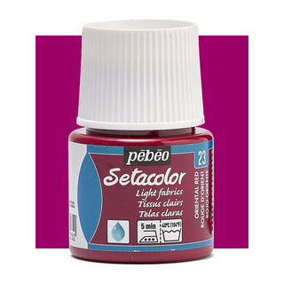 Pebeo Setacolor Light Fabric Paint 45ml - Oriental Red