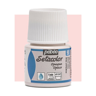 Pebeo Setacolor Opaque Fabric Paint 45ml - Portrait Pink