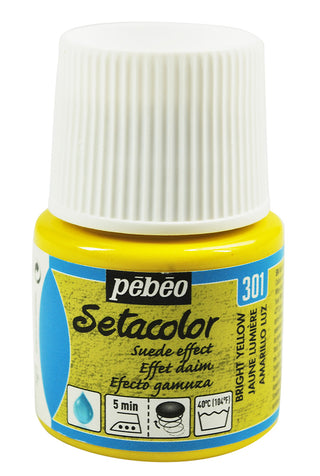 Pebeo Setacolor Suede Effect Fabric Paint 45ml - Bright Yellow