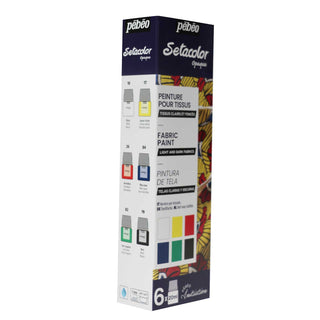 Pebeo Setacolor Fabric Paint Opaque Initiation Set 6 x 20ml
