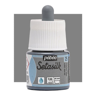 Pebeo Setasilk Silk Paint 45ml - Silver Grey