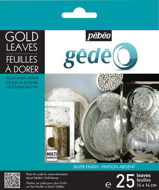 Pebeo Gedeo Silver Gilding Leaves Pack of 25