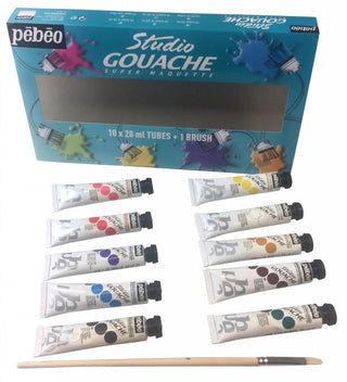 Pebeo Studio Gouache Paint Set 10 x 20ml