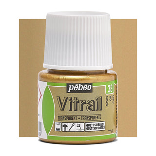 Pebeo Vitrail Transparent Glass Paint 45ml - 38 Gold