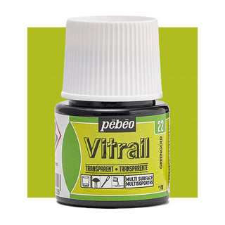 Pebeo Vitrail Transparent Glass Paint 45ml - 22 Greengold