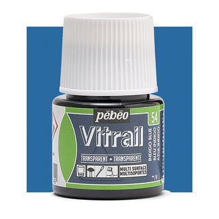 Pebeo Vitrail Transparent Glass Paint 45ml - 54 Indigo Blue