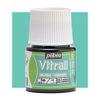 Pebeo Vitrail Transparent Glass Paint 45ml - 57 Aqua Green