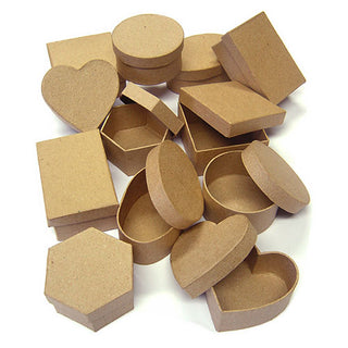 Major Brushes Assorted Paper Mache Boxes Set of 12