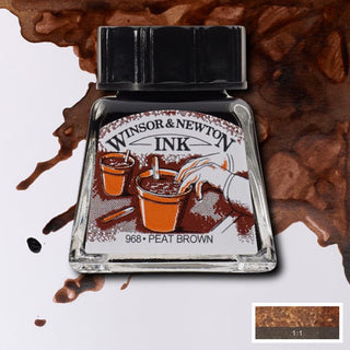 Winsor & Newton Drawing Ink 14ml - Peat Brown