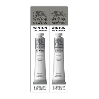 Winsor & Newton Winton Titanium White Oil Paint 200ml (Pack of 2)