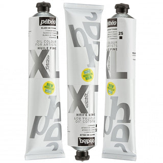 Pebeo Studio XL Oil Paint 200ml Titanium White Pack of 3 Tubes