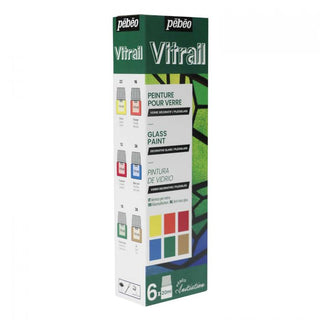 Pebeo Vitrail Glass Paint Initiation Set 6 x 20ml