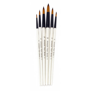 Artmaster Pearl Watercolour Paint Brush Wallet Set of 6