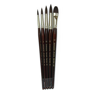 Artmaster Acrylic Paint Brush Wallet Set of 5