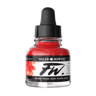 Daler Rowney FW Artists Acrylic Inks 29.5ml - Scarlet