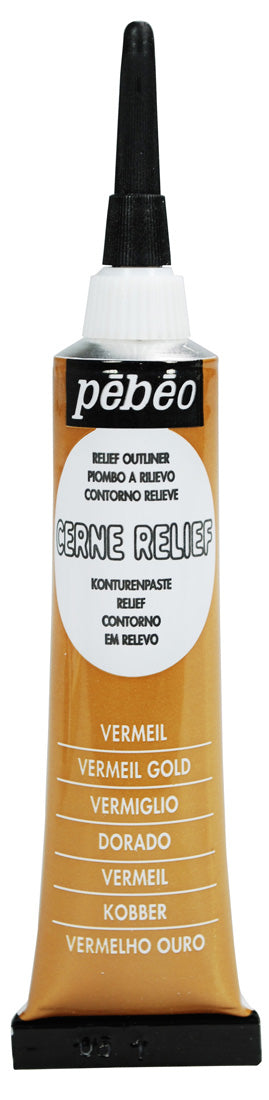 Pebeo Cerne Relief Outliner 20ml - Vermeil Gold