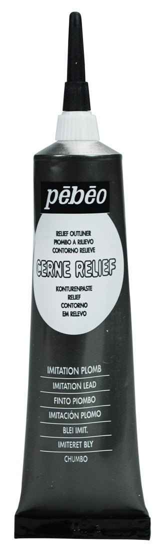 Pebeo Cerne Relief Outliner 37ml - Imitation Lead