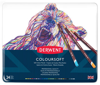 Derwent Coloursoft Pencils 24 Tin