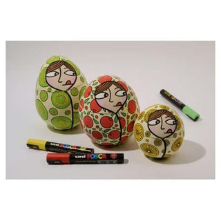 POSCA Paint Marker PC-5M & Black PC-7M Card Set 12pc