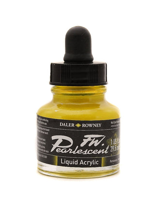 Daler Rowney FW Pearlescent Acrylic Inks 29.5ml - Hot Cool Yellow