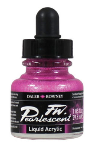Daler Rowney FW Pearlescent Acrylic Inks 29.5ml - Sundown Magenta