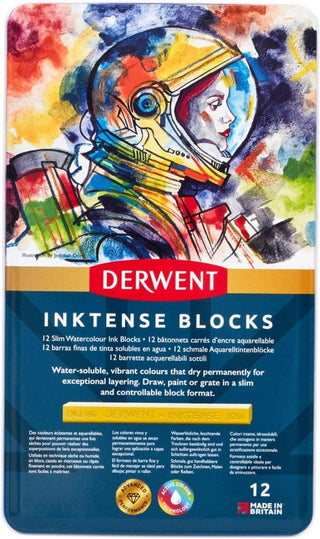 Derwent Inktense Blocks 12 Tin