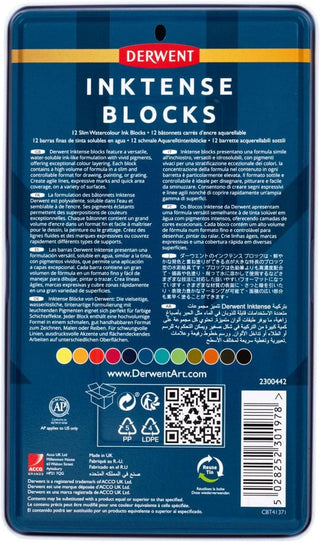 Derwent Inktense Blocks 12 Tin