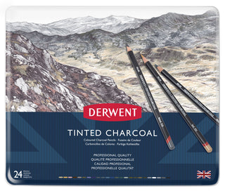 Derwent Tinted Charcoal Pencils 24 Tin
