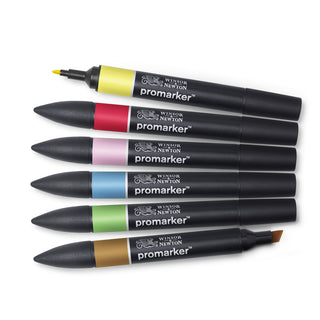 Winsor & Newton Promarker 6 Mid Tones Set