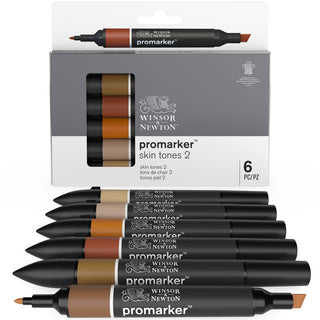 Winsor & Newton Promarker 6 Skin Tones Set 2