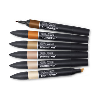 Winsor & Newton Promarker 6 Skin Tones Set 2