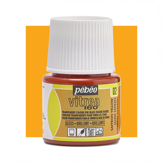 Pebeo Vitrea 160 Glass Paint 45ml - Saffron Yellow (Glossy)