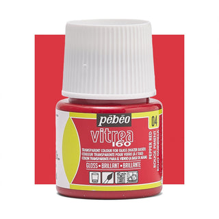 Pebeo Vitrea 160 Glass Paint 45ml - Pepper Red (Glossy)