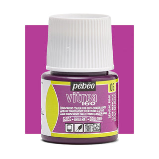 Pebeo Vitrea 160 Glass Paint 45ml - Bengal Pink (Glossy)