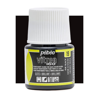 Pebeo Vitrea 160 Glass Paint 45ml - Ink Black (Glossy)