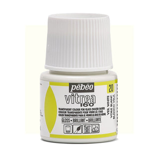 Pebeo Vitrea 160 Glass Paint 45ml - Veil White (Glossy)