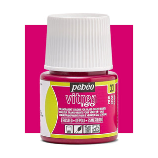 Pebeo Vitrea 160 Glass Paint 45ml - Pink (Frosted)