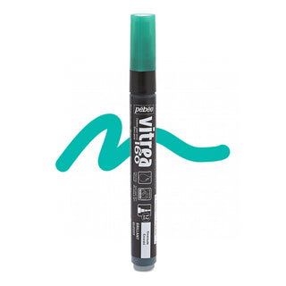 Pebeo Vitrea 160 Glass Painting Marker Pen - Emerald (Glossy)