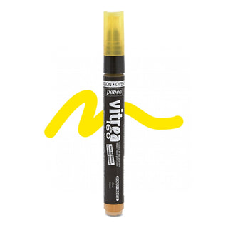 Pebeo Vitrea 160 Glass Painting Marker Pen - Lemon (Frosted)