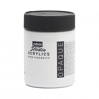 Pebeo Studio Acrylics High Viscosity 500ml (Titanium White)
